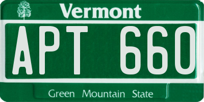 VT license plate APT660