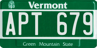 VT license plate APT679