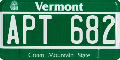 VT license plate APT682