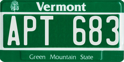 VT license plate APT683
