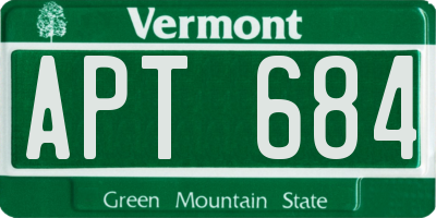 VT license plate APT684
