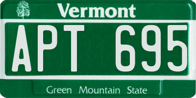 VT license plate APT695