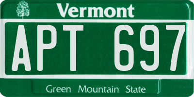 VT license plate APT697