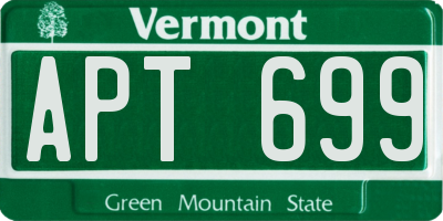 VT license plate APT699