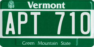 VT license plate APT710