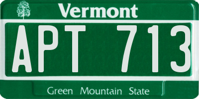 VT license plate APT713