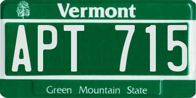 VT license plate APT715