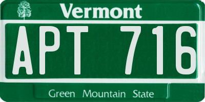 VT license plate APT716