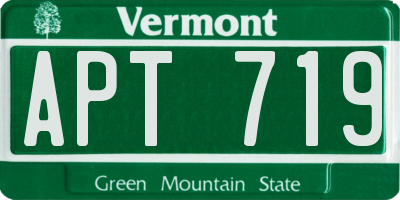 VT license plate APT719