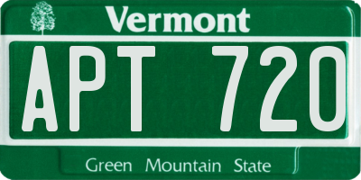 VT license plate APT720