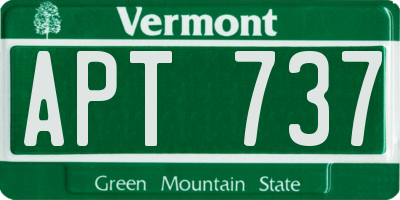 VT license plate APT737