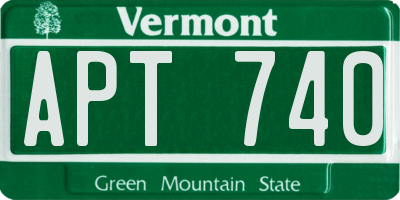 VT license plate APT740