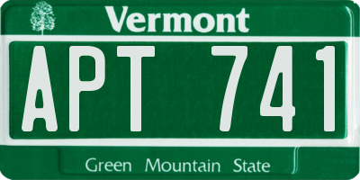 VT license plate APT741