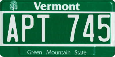 VT license plate APT745