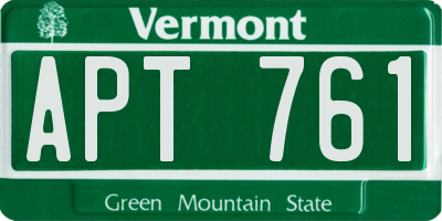 VT license plate APT761