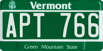 VT license plate APT766