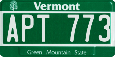 VT license plate APT773