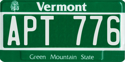VT license plate APT776