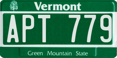 VT license plate APT779