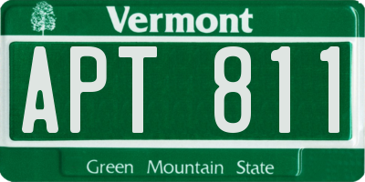 VT license plate APT811