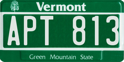VT license plate APT813