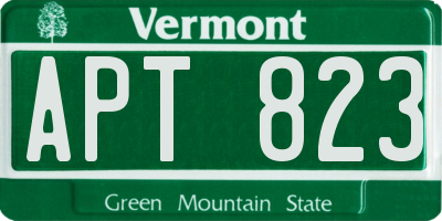 VT license plate APT823