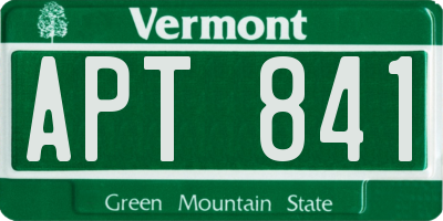 VT license plate APT841