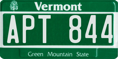VT license plate APT844
