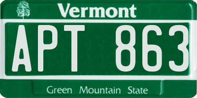 VT license plate APT863