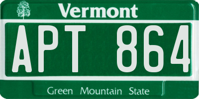 VT license plate APT864