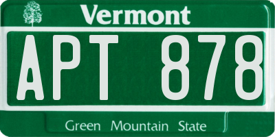 VT license plate APT878