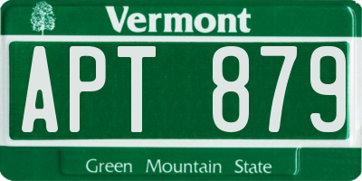 VT license plate APT879