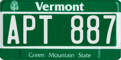 VT license plate APT887
