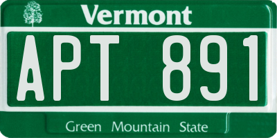 VT license plate APT891