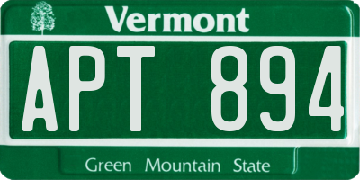 VT license plate APT894