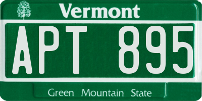 VT license plate APT895