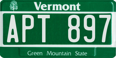 VT license plate APT897
