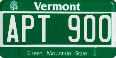 VT license plate APT900