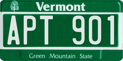VT license plate APT901