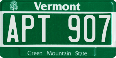 VT license plate APT907
