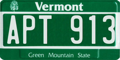 VT license plate APT913