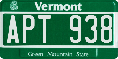 VT license plate APT938