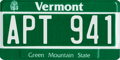 VT license plate APT941