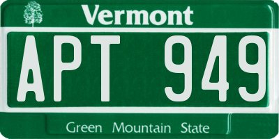 VT license plate APT949