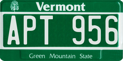 VT license plate APT956