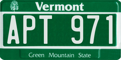 VT license plate APT971