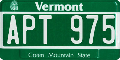 VT license plate APT975