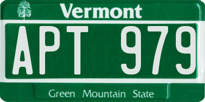 VT license plate APT979