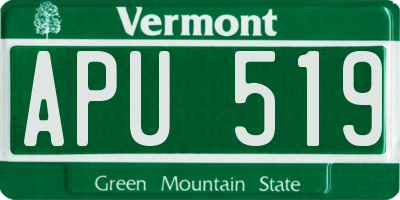 VT license plate APU519