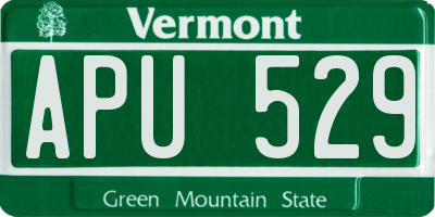 VT license plate APU529